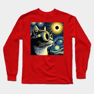 Total Eclipse 2024 Cat Long Sleeve T-Shirt